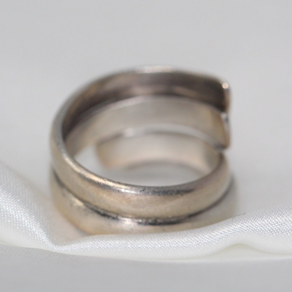 MEXICO Vintage Sterling Silver - Wrap-Around Modernist Ring - size 5.5 - Picture 5 of 5